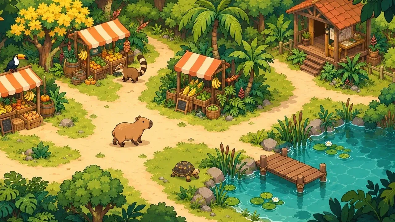 Capybazar - Relaxing fair management game
